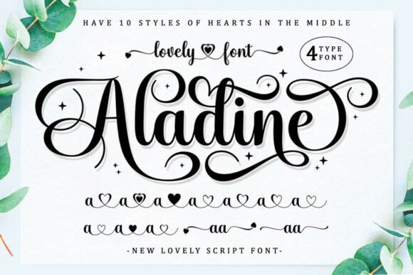 Aladine: A Script Font for Handmade Creators