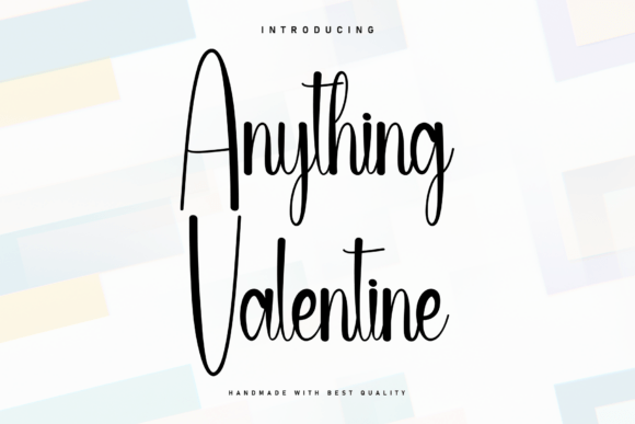 Anything Valentine: A Marker-Style Font for Web Design