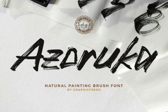 Azoruka: A Natural Brush Font for Authentic Branding