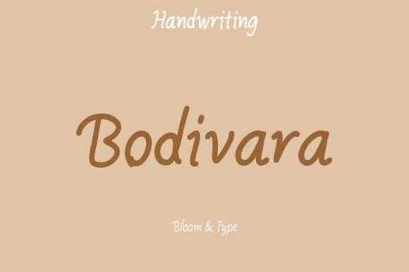 Bodivara: A Handwritten Font for Modern Web Design