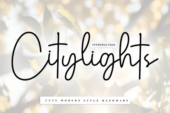 Citylights: A Timeless Handwritten Font for Your Brand