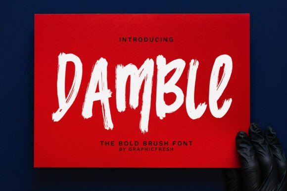 Damble: A Bold Brush Font for Strong Brand Identity