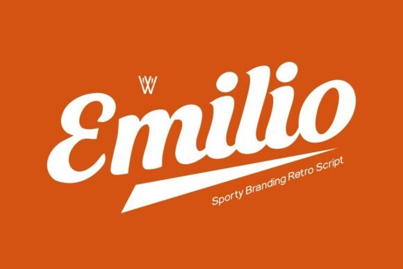 Emilio: A Bold Retro Script Font for Editorial Design