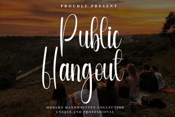 Public Hangout: A Rhythmic Script Font for Web Design