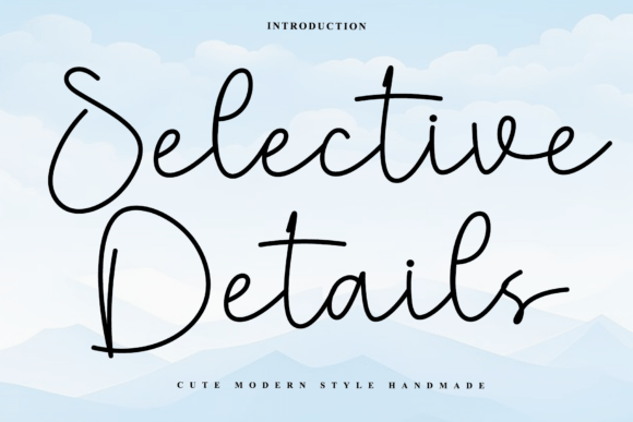 Selective Details: A Premium Script Font for Branding