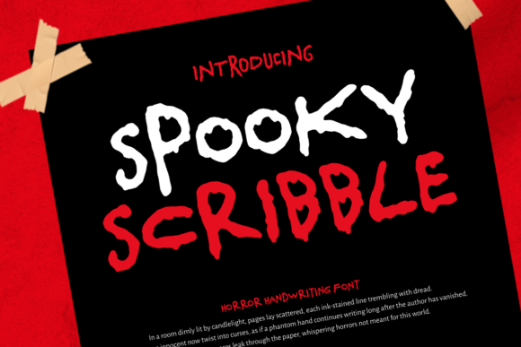 Spooky Scribble: A Haunting Font for Makers